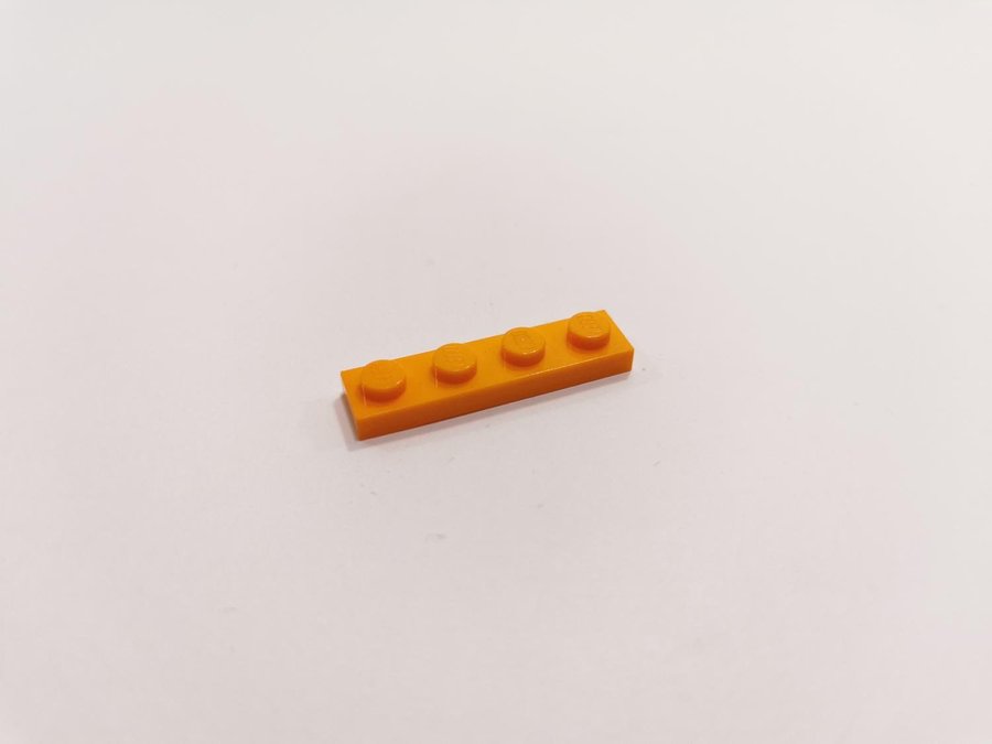 Lego - plate - platt - bas - 1x4 - part 3710 - orange