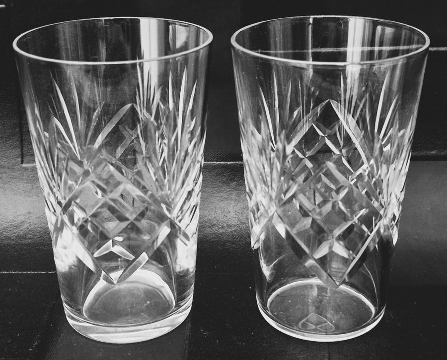 2 glas kristall Helga Selter Whiskey Fritz Kallenberg Kosta Bruksföremål