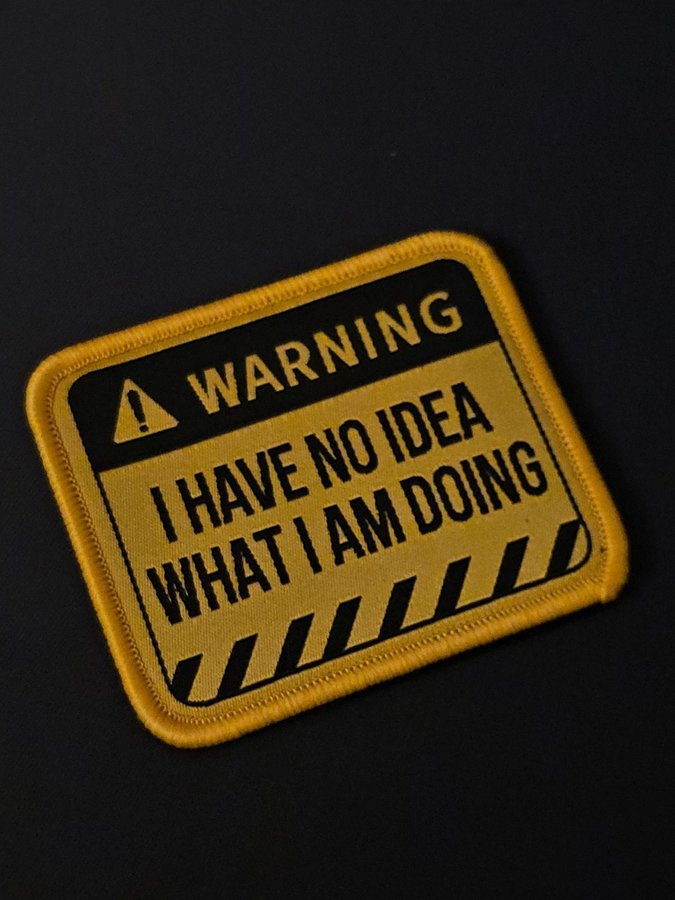 WARNING! I have no idea what i am doing Patch Velcro