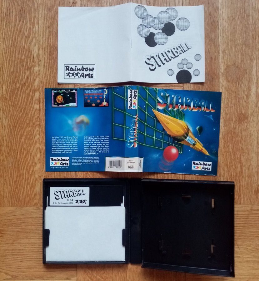 Starball (Rainbow Arts) - Disk ->TESTAD<- Commodore 64 / C64 Spel