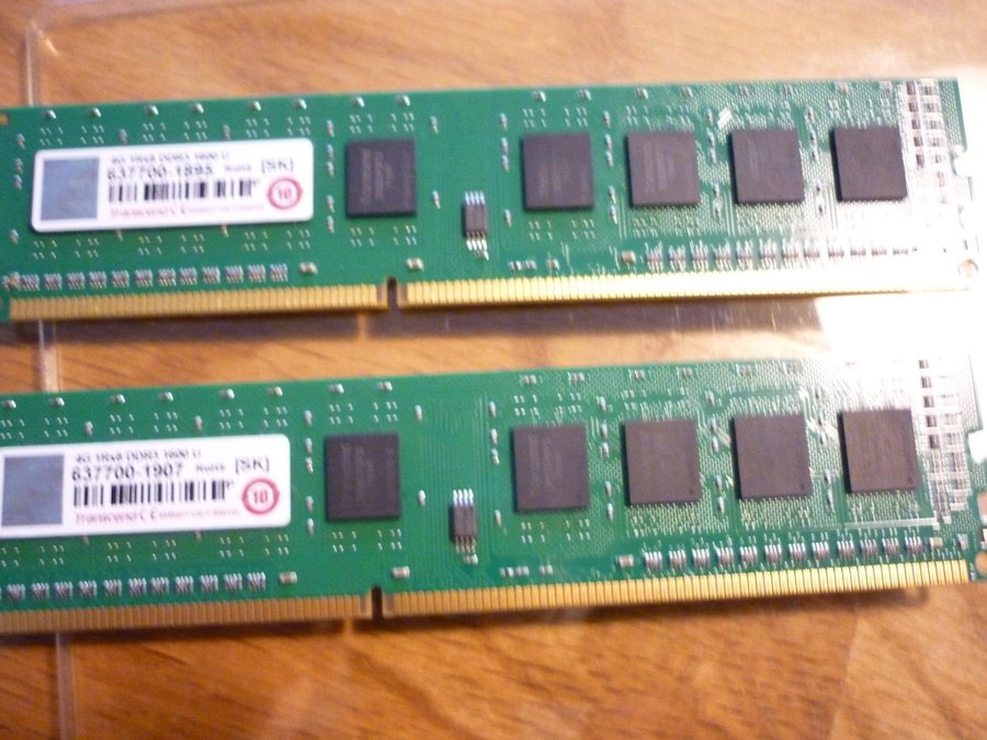 2 st 4GB DDR3 1600MHz RAM