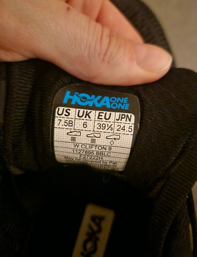 Hoka One One Clifton 9 Löparskor, Storlek 39 1/3