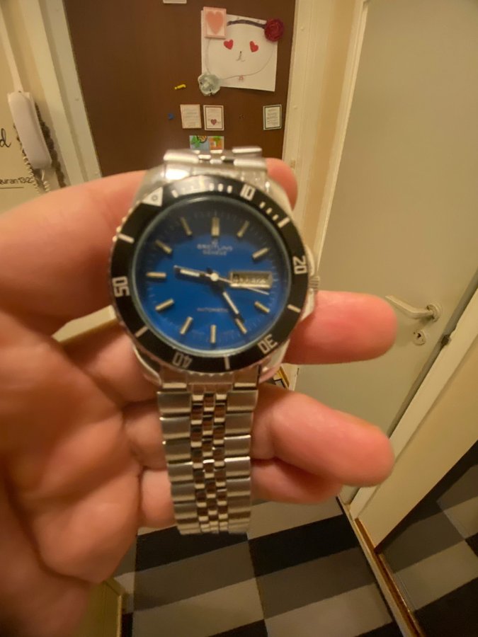 Blå Herrklocka Breitling Genève (automatisk)