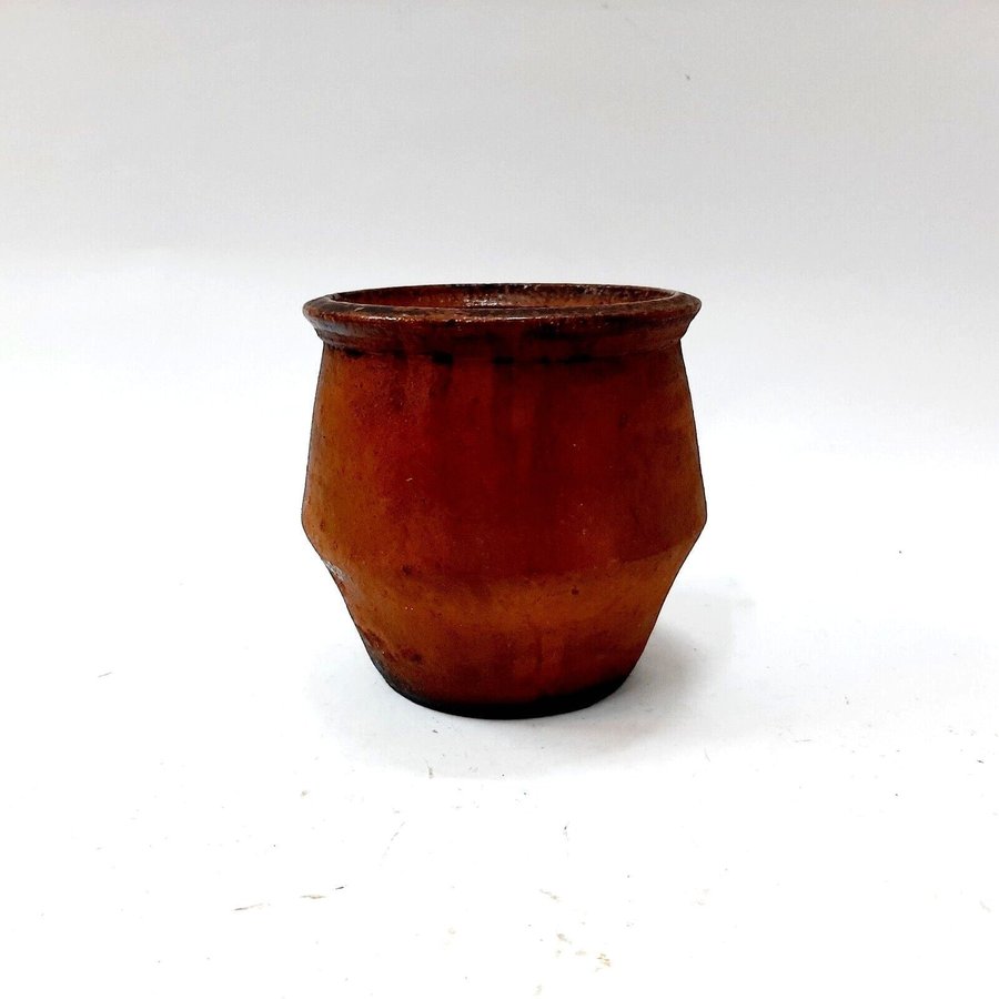 Antique primitive small red clay pot(8.2)