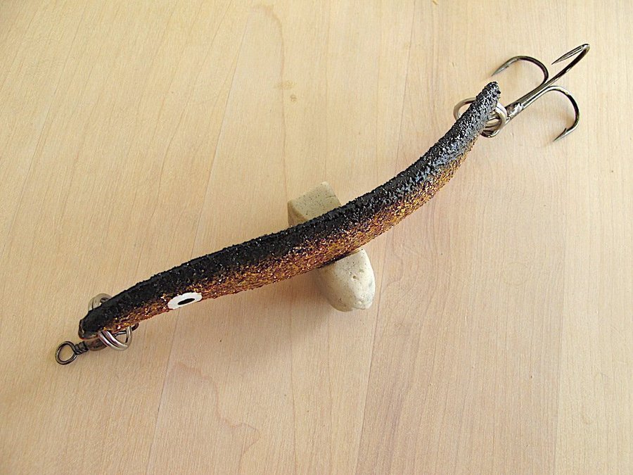 Aluminiumdraget 1 st Alu BIG SALMON Red-Gold-Black ca 32 g för Lax