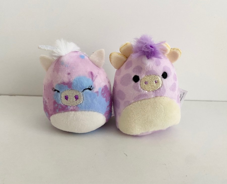 2 st Squishville figurer, mini Squishmallows - Giraff  Ko