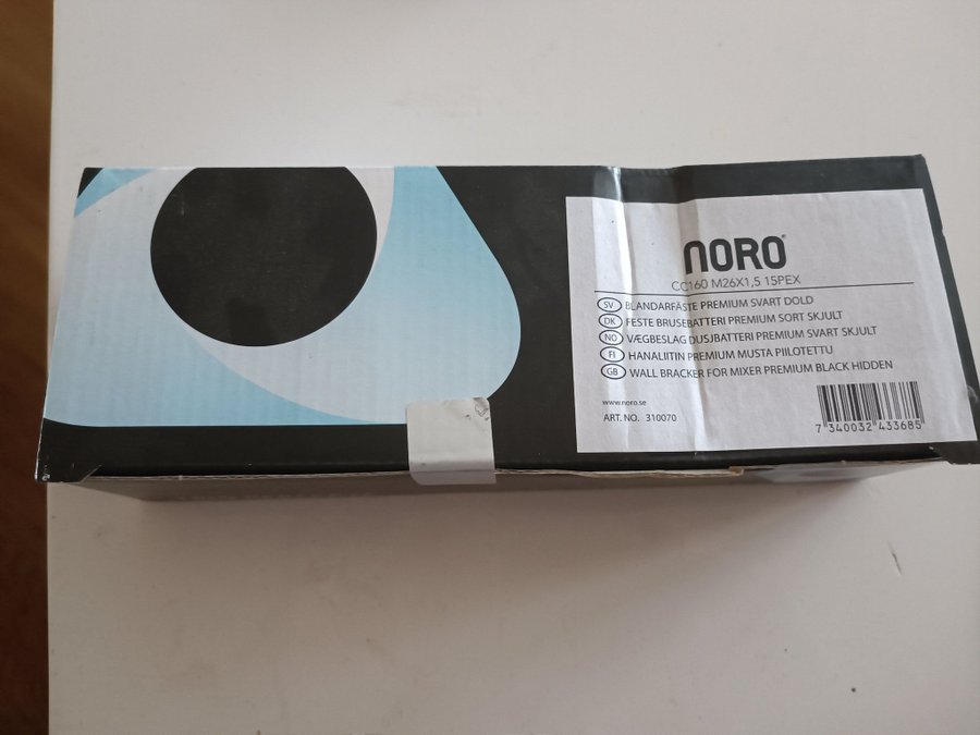 Blandarfäste Noro Premium Dold Svart