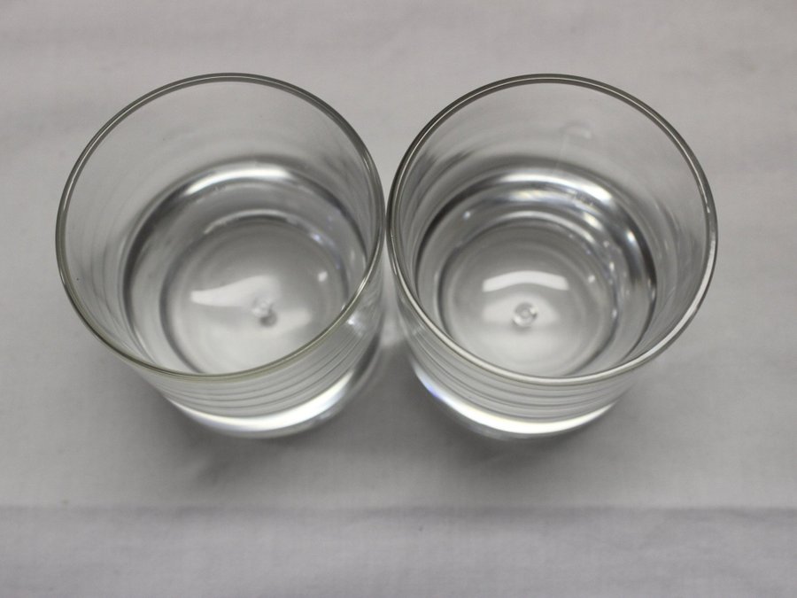 2 Litet Whiskyglas Whiskiglas 7 cm Glas m Bubbel Kosta Pippi Walther Hickman