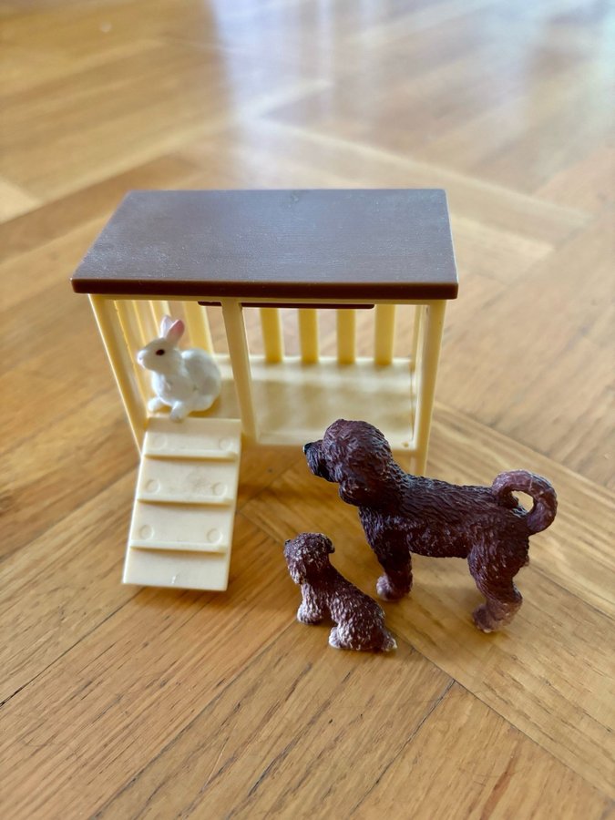 Lundby dockhusmöbler - Lekset med hundar och kanin