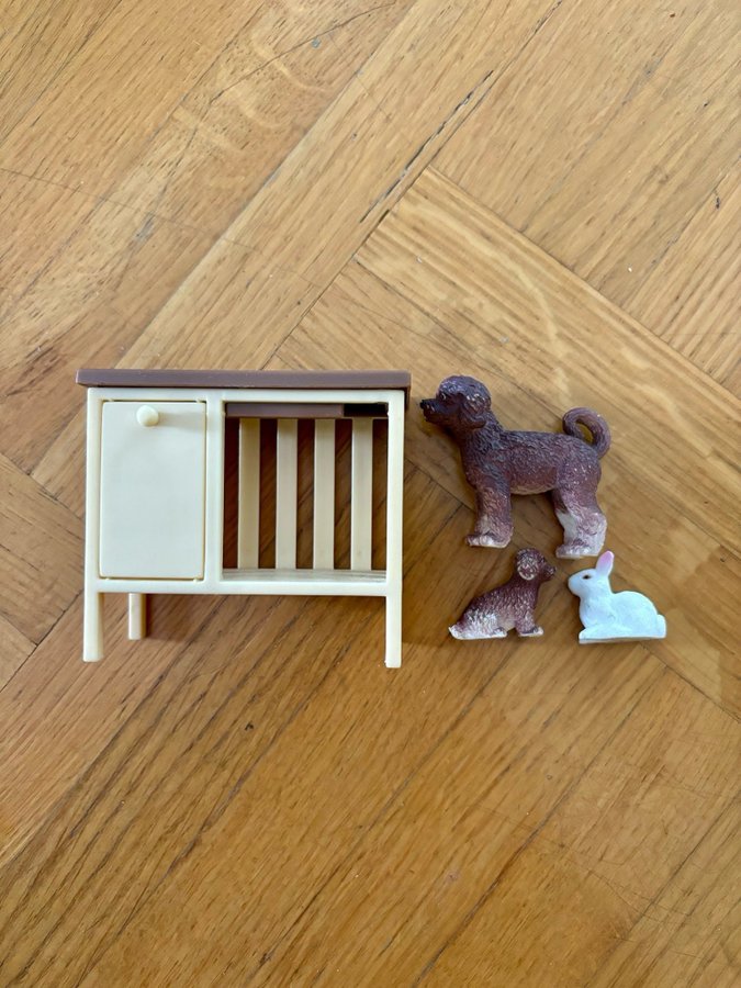 Lundby dockhusmöbler - Lekset med hundar och kanin