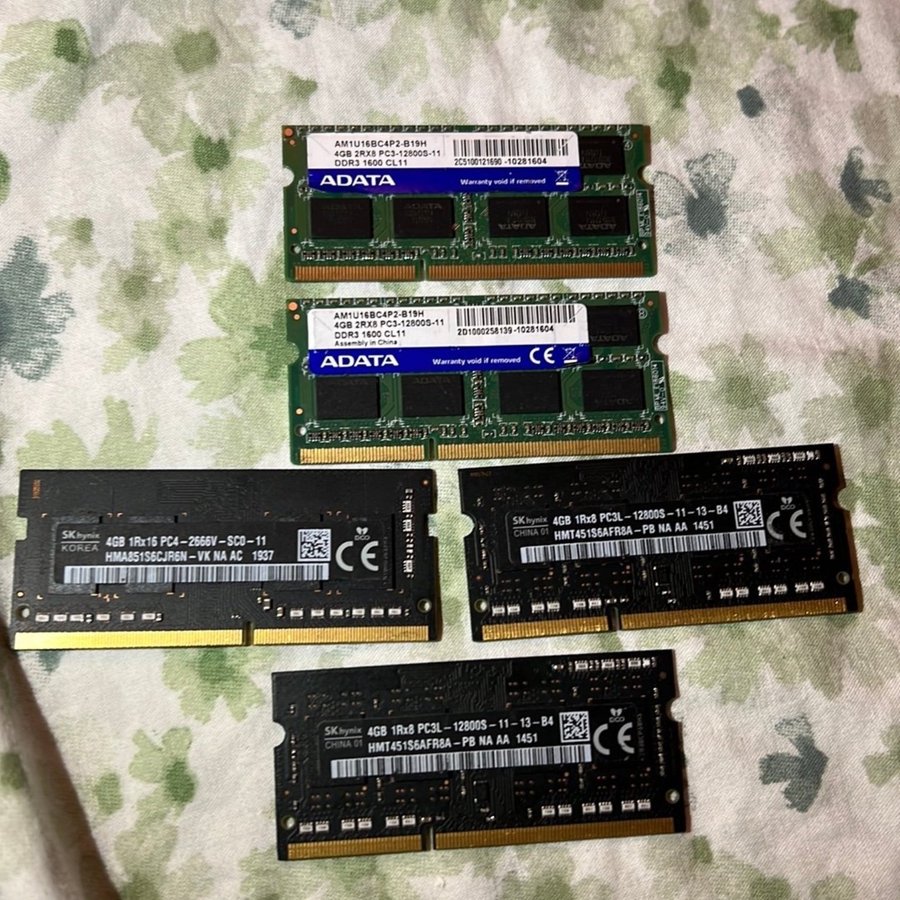 Adata SK hynix -RAM-minne - DDR3 - 4GB X5