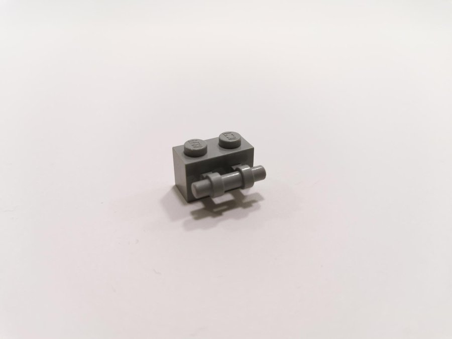 Lego - brick - modifierad - bar handle - 1x2 - part 30236 - ljusgrå (bluish)