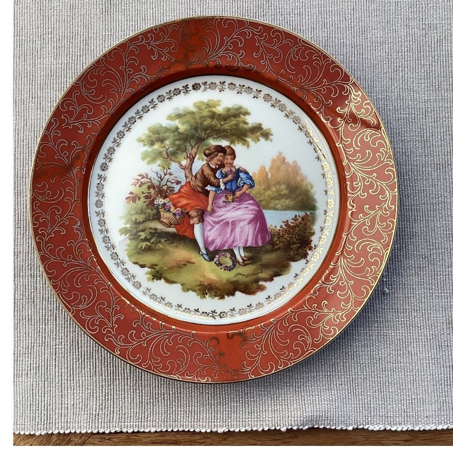 Fragonard Bavaria Plate / tallrik - guldkant