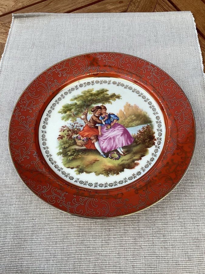 Fragonard Bavaria Plate / tallrik - guldkant