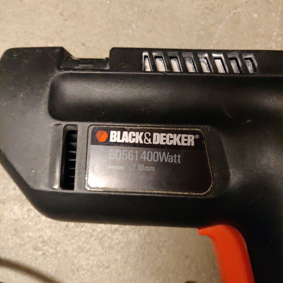 Black  Decker Borrmaskin BD561 400Watt 10mm