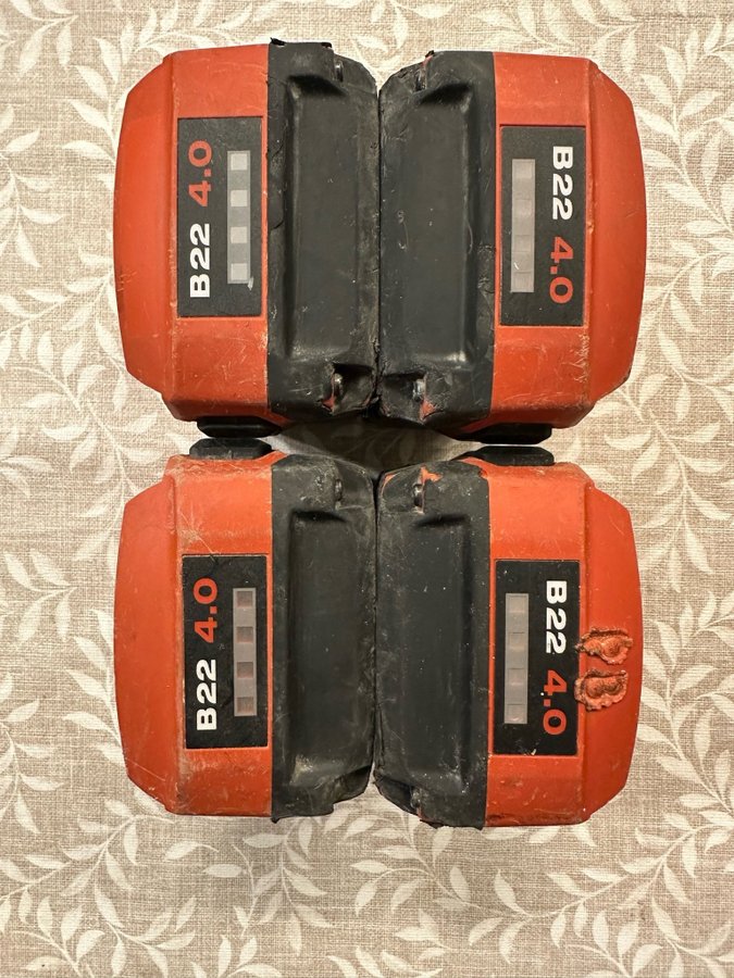 4 ST Hilti Batteri B22 / 4Ah