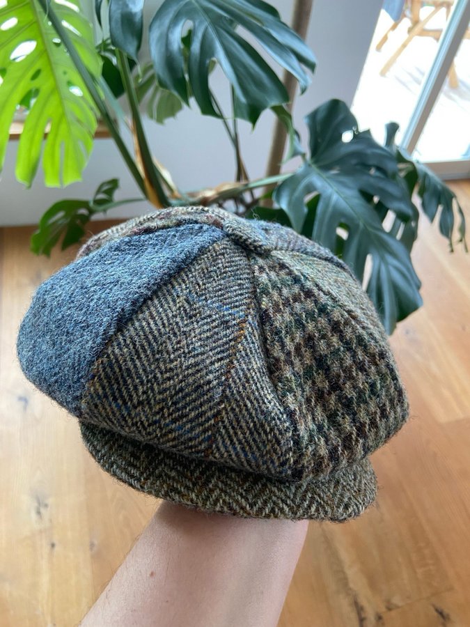 Glenappin of Scotland  Harris Tweed fatboy hat/ keps i ull/ storlek L