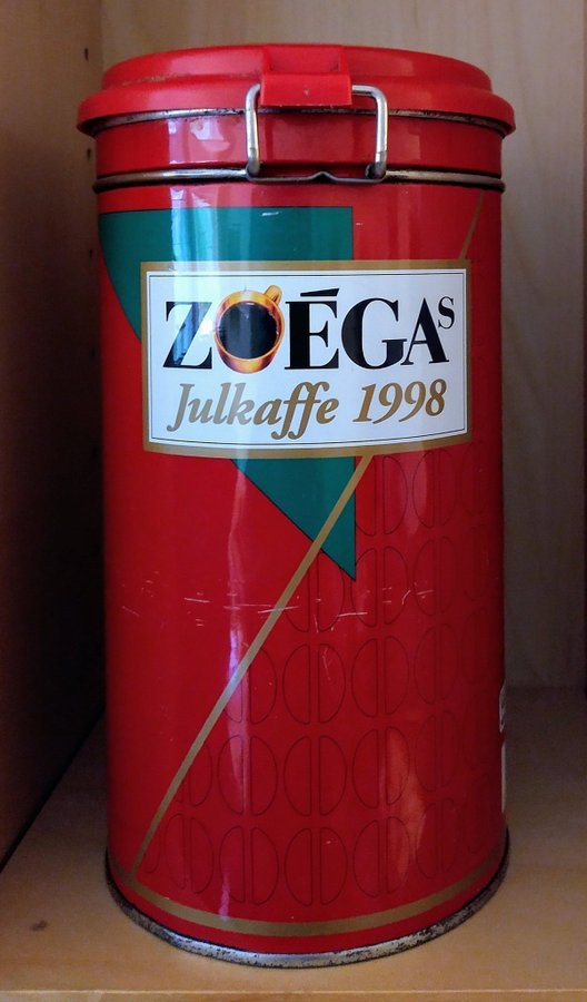 Zoega Kaffeburk Plåtburk Julkaffe Jul Julsaker Samlarsaker.