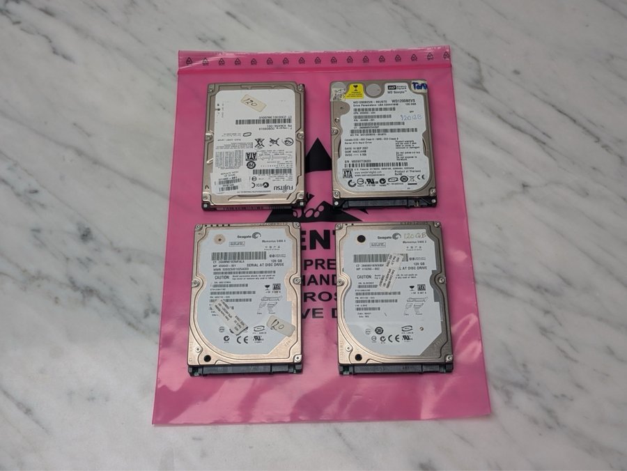 (2 Års Garanti!) 4st 120GB 2.5" SATA för Laptops  Datorer