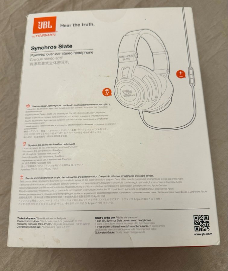 JBL Synchros Slate Hörlurar - Nya i förpackning