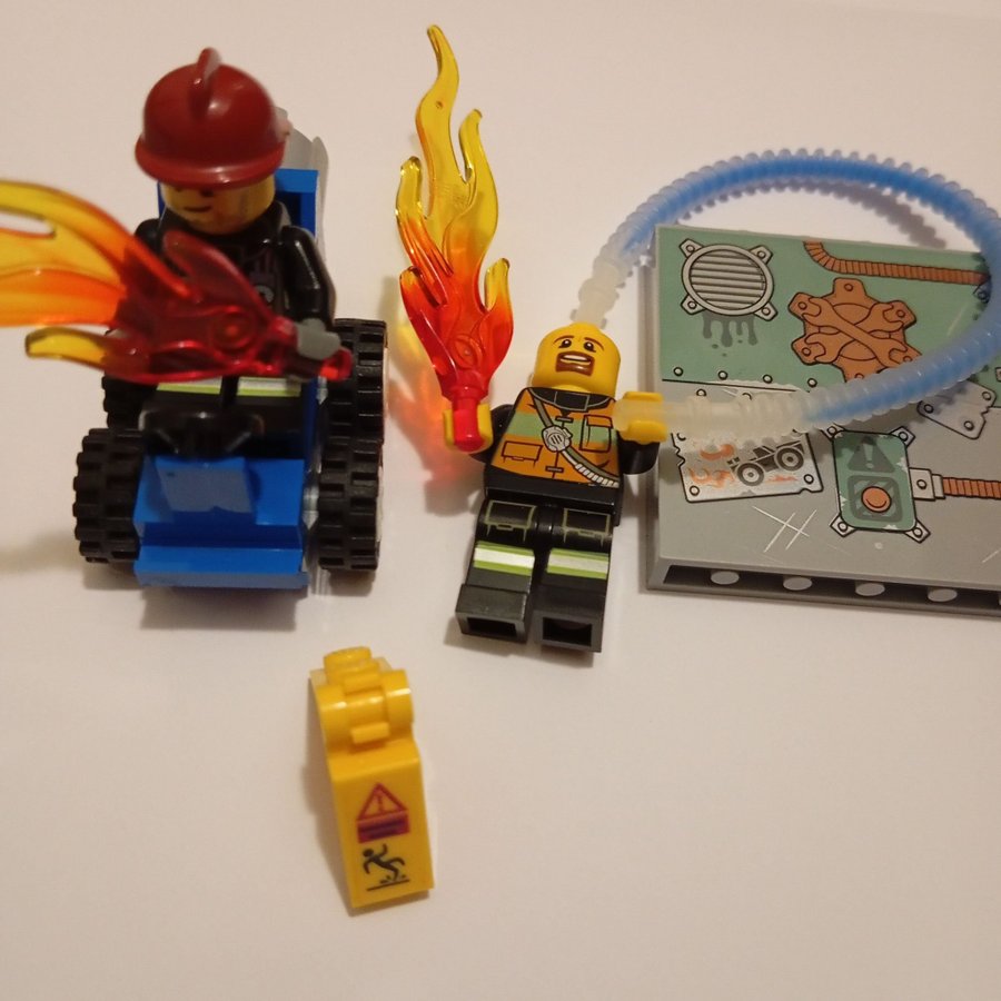 Lego City Fireman med slang och fordon 2 gubbar