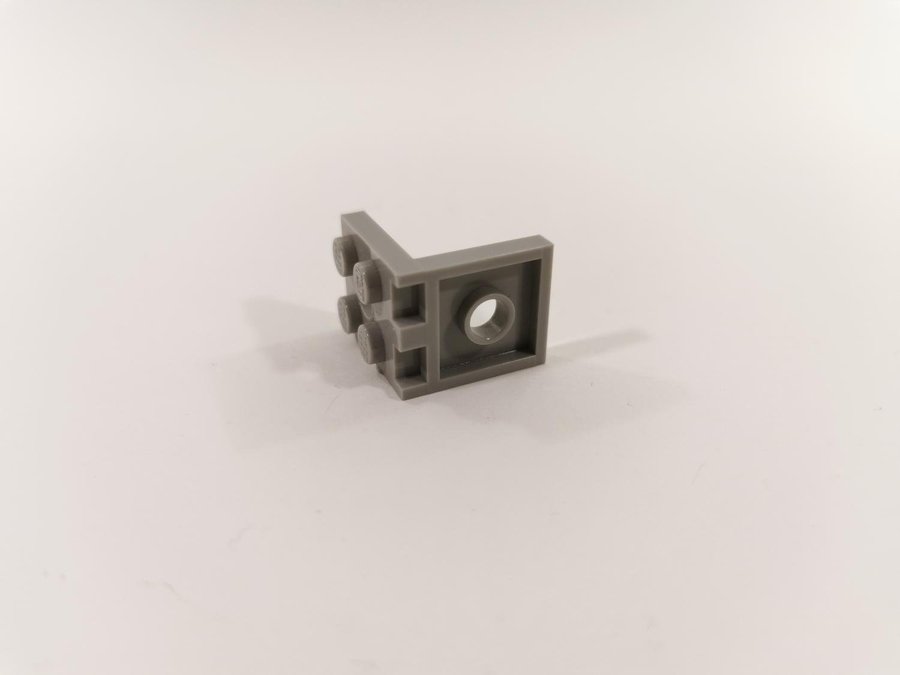 Lego - bracket - vinklad - 2x2 2x2 - part 3956 - ljusgrå (bluish)