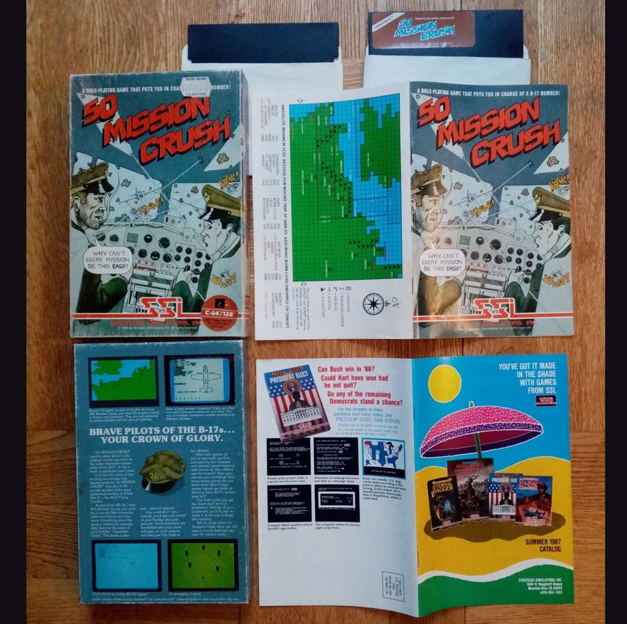 50 Mission Crush (SSI) DISK ->TESTAD<- Commodore 64 / C64 Spel