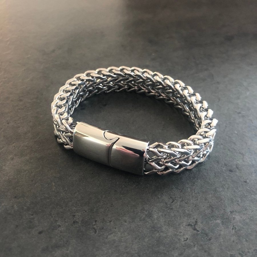 913 Maffigt armband stål stainless steel NYTT