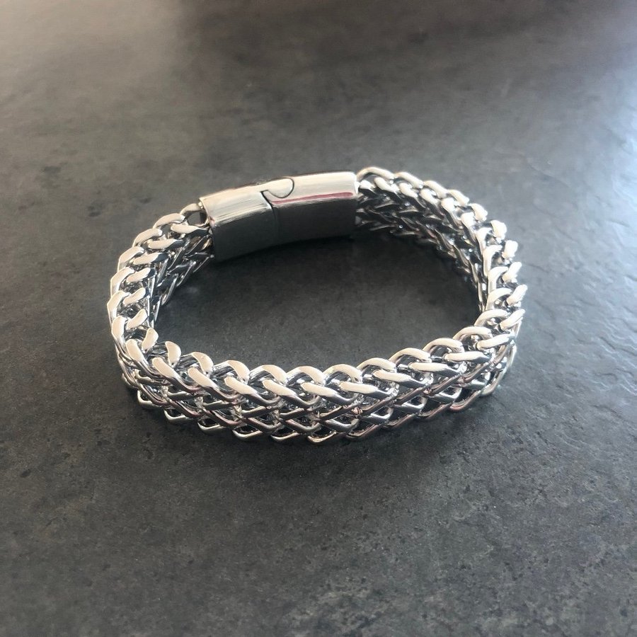 913 Maffigt armband stål stainless steel NYTT