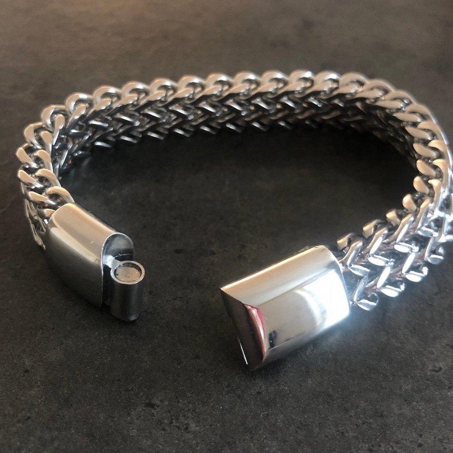 913 Maffigt armband stål stainless steel NYTT