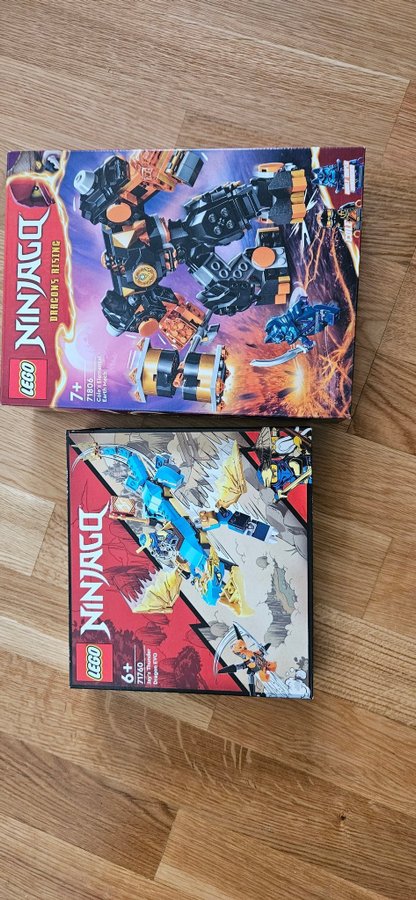 LEGO Ninjago 71760 Cole's Earth Dragon  71761 Jay's Storm Fighter