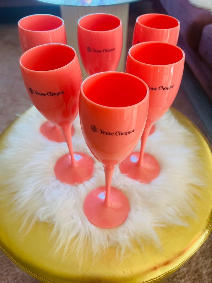 Nya Veuve Clicquot champagne glas rosa 6st perfekt present!