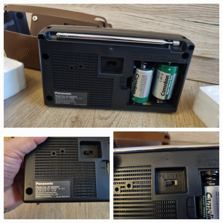 2 st. Panasonic Radio RF-562DD2 Oöppnade helt nya, 3 band