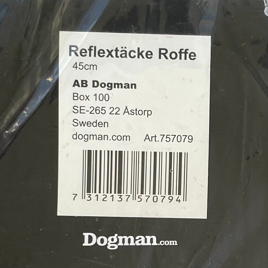 Nytt Dogman Reflextäcke för hund | Regntäcke | "Roffe" Strl 45 CM | Nypris 649:-