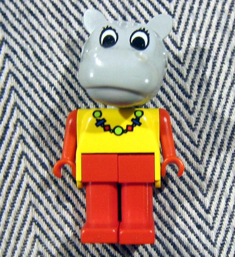 LEGO Figur Fabuland Hippo - Hanna Hippopotamus, with Necklace Item No: fab6f