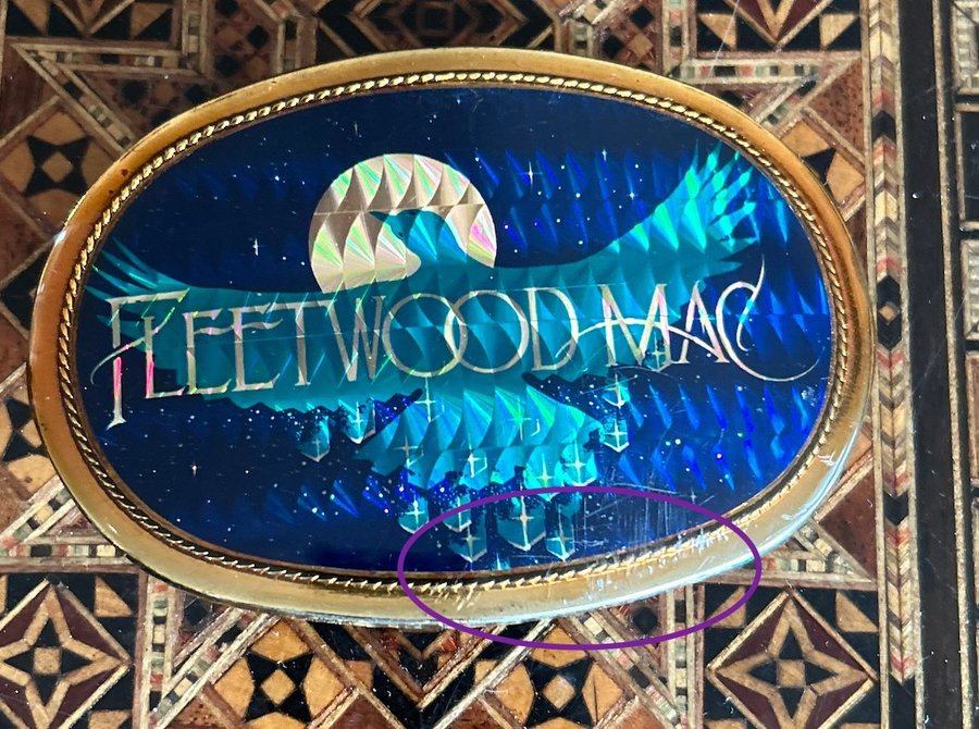 Orig PACIFICA Fleetwood Mac Aucoin Pacifica Vintage Belt Buckle 1977