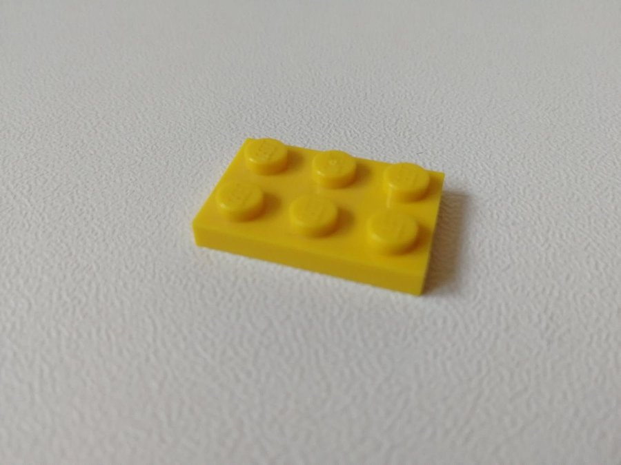 Lego - plate - platt - bas - 2x3 - part 3021 - gul