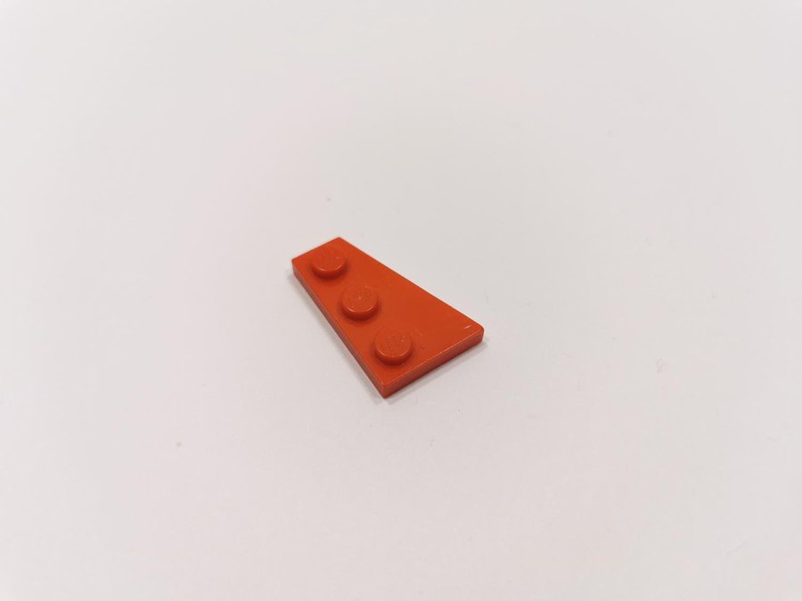 Lego - wedge - vinge - plate - höger - 3x2 - part 43722 - röd