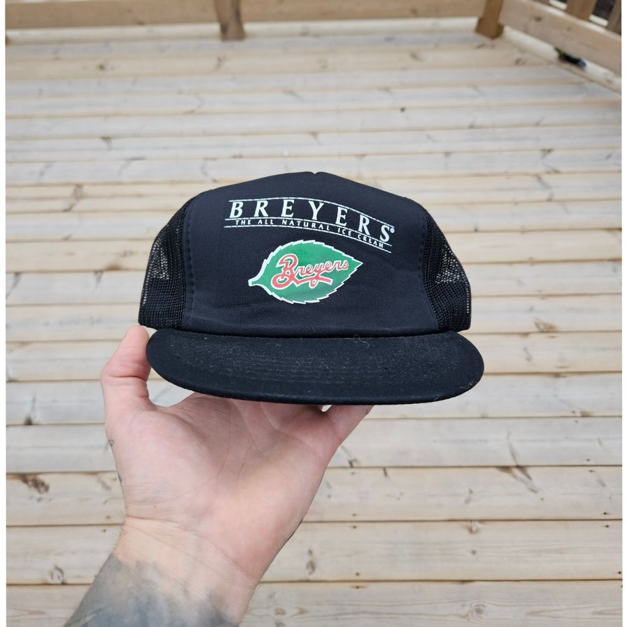 Vintage 90s Snapback keps med klocka