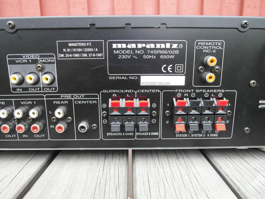 Marantz Audio/Video surround receiver SR-66; Vintage : 1996 model;+ fjärkontroll