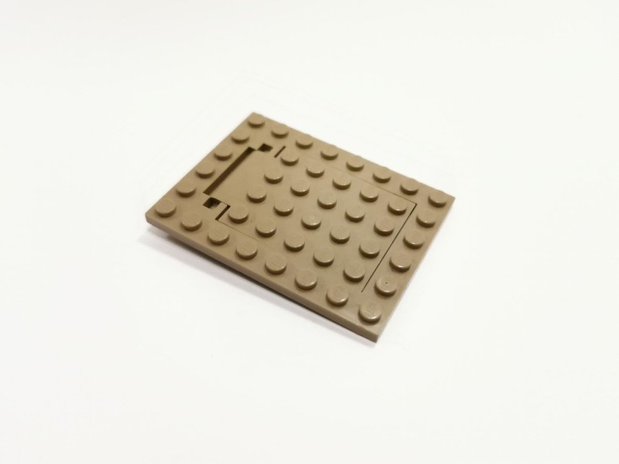 Lego - plate - lucka (äldre modell) - 6x8 - part 30041 / 42 - biege