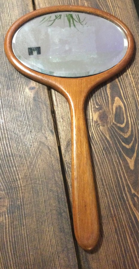 Vintage handspegel Teak