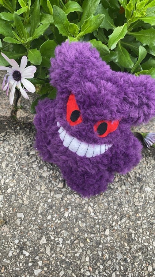 Jättesöt Gengar virkad plushie