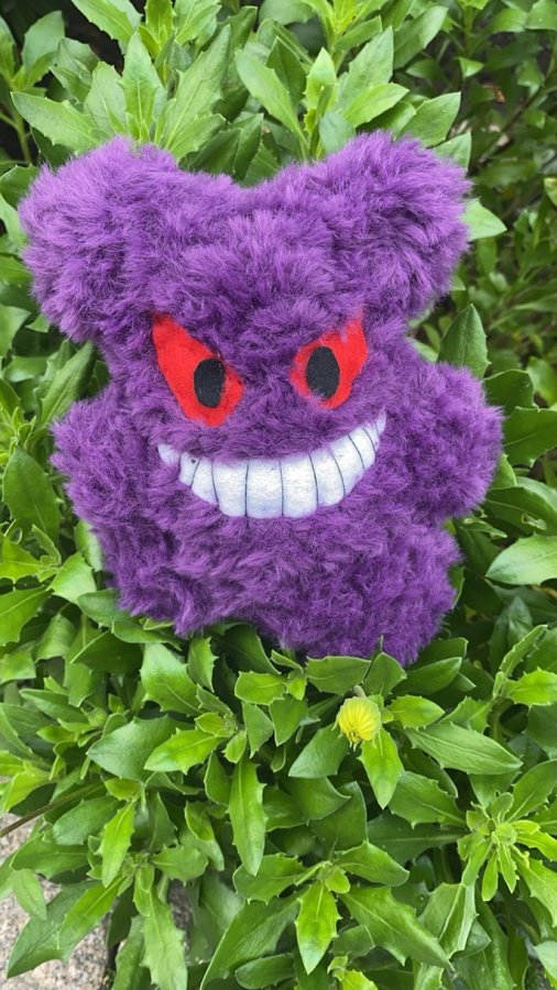 Jättesöt Gengar virkad plushie