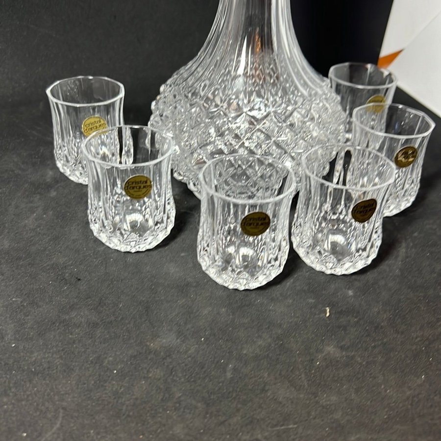 Kristallkaraff  6 glas - Cristal d'Arques