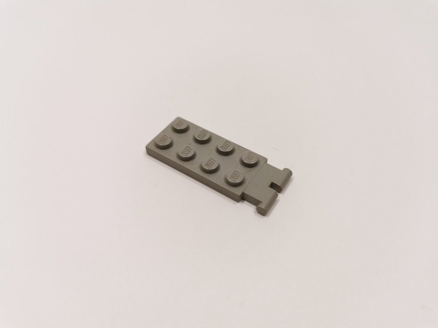 Lego - hinge - platta - 2x4 - part 3315 - ljusgrå (old light gray)