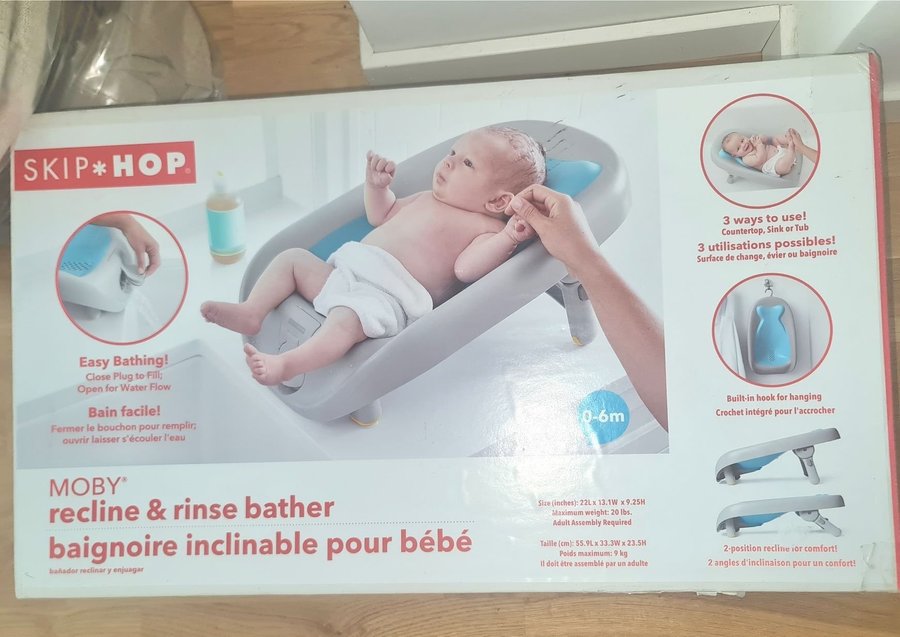 Skip Hop Moby Recline  Rinse Bather - Badkar för bebis