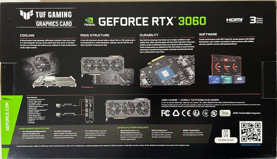 ASUS TUF Gaming GeForce RTX™ 3060 OC Edition 12GB