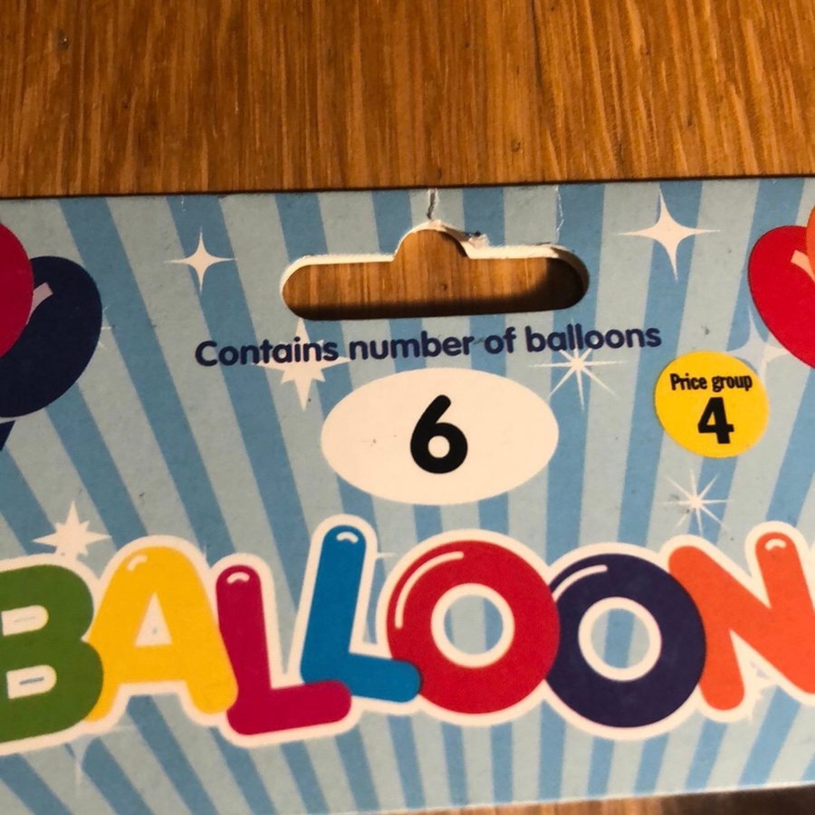 6 st ballonger 30 cm