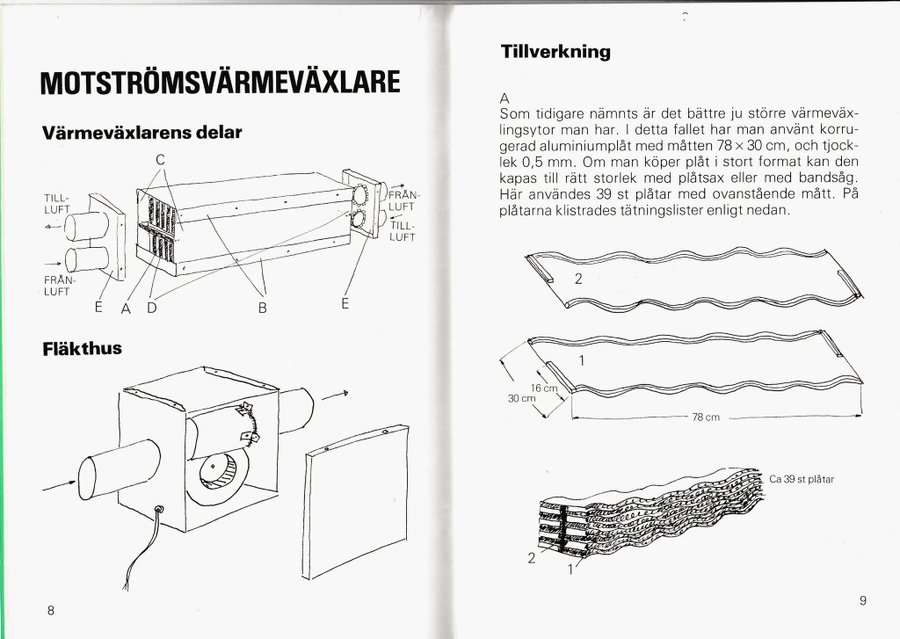 Luftvärmeväxlare av J Henriksson och H Nilsson - Bygg din egen luftvärmeväxlare